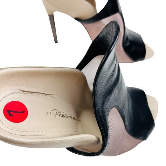 3.1 Phillip Lim Aria Suede Mule Sandal Black Mauve 7 - Picture 5 of 15